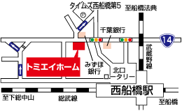西船橋本店map